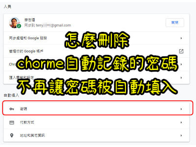 Read more about the article 怎麼刪除被chorme自動記錄的密碼、不再讓密碼被自動填入