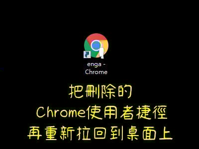 Read more about the article 把刪除的 Chrome使用者捷徑，再重新拉回到桌面上