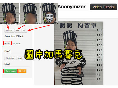 Read more about the article 可自動幫人臉加上馬賽克的線上工具，Facepixelizer，也可以手動加上馬賽克