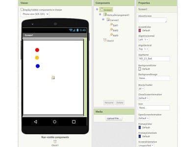 Read more about the article App Inventor學習記錄 23，球形精靈(ball)移動、碰撞、反彈等移動方式記錄